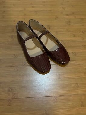 Madewell Greta Ballet Flats with Snake skin Textured Finish